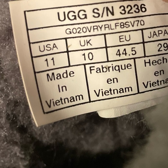 Men's UGG Neumel Classic Fur Lined Suede Lace-Up Chukka Boots. Charcoal - Picture 7 of 8